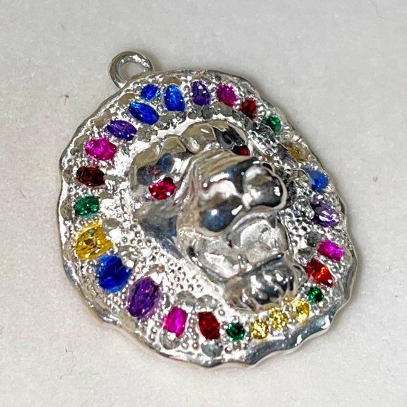 Rainbow Lion Pendant - Sterling Silver - Picture 1 of 4